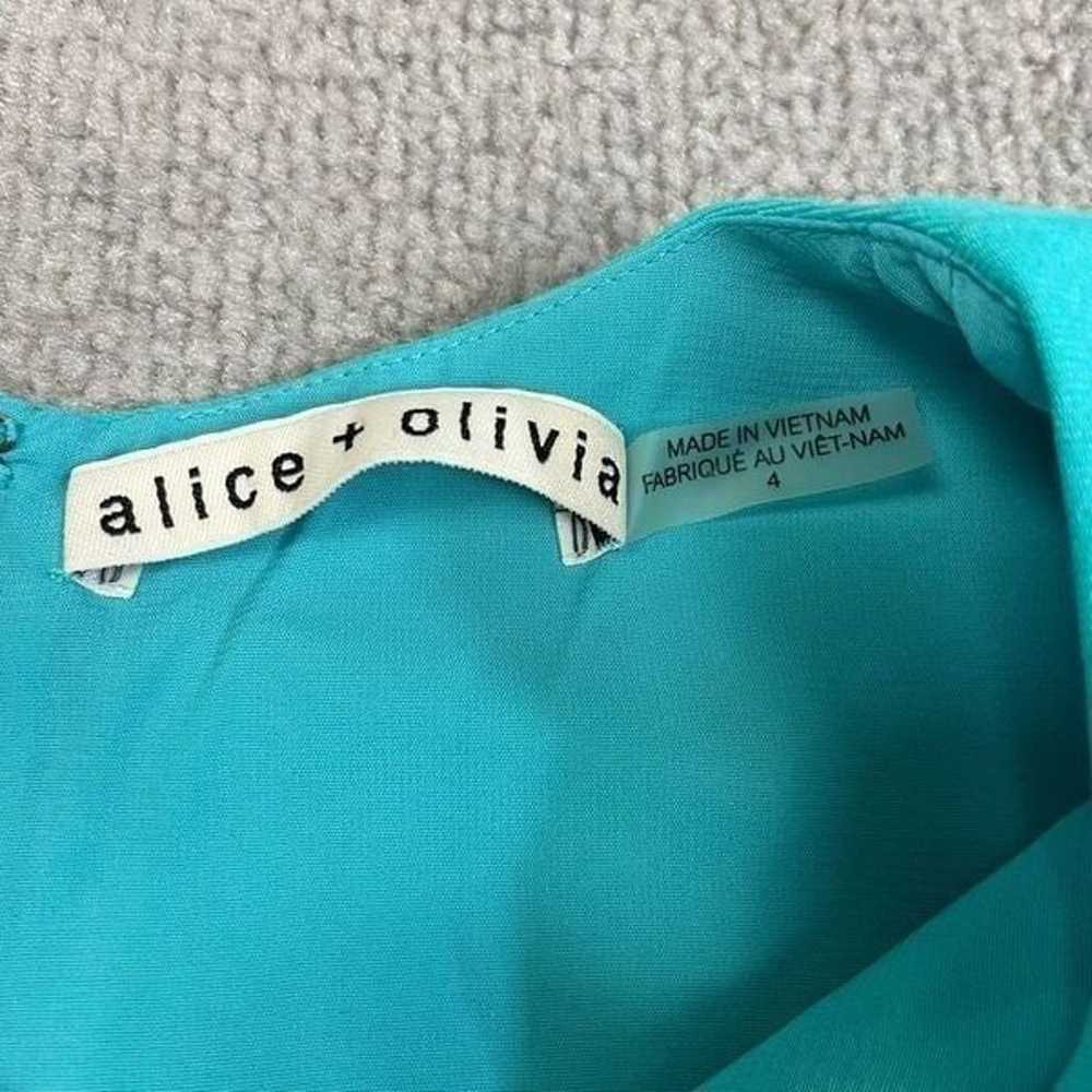 Alice + Olivia Women 4 Blue Turquoise May Zipper … - image 6