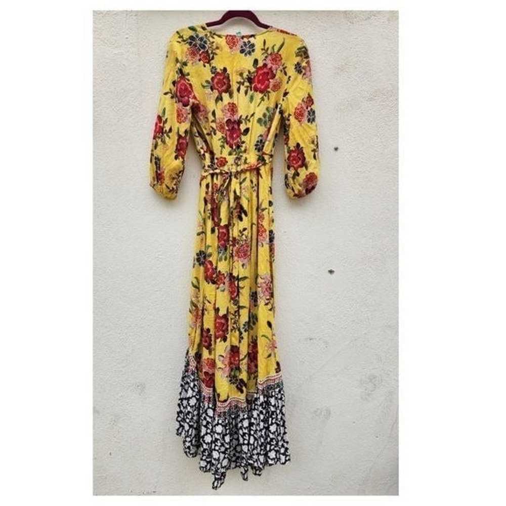 Farm Rio Women Sunlit Floral Maxi Dress V Neck Lo… - image 4