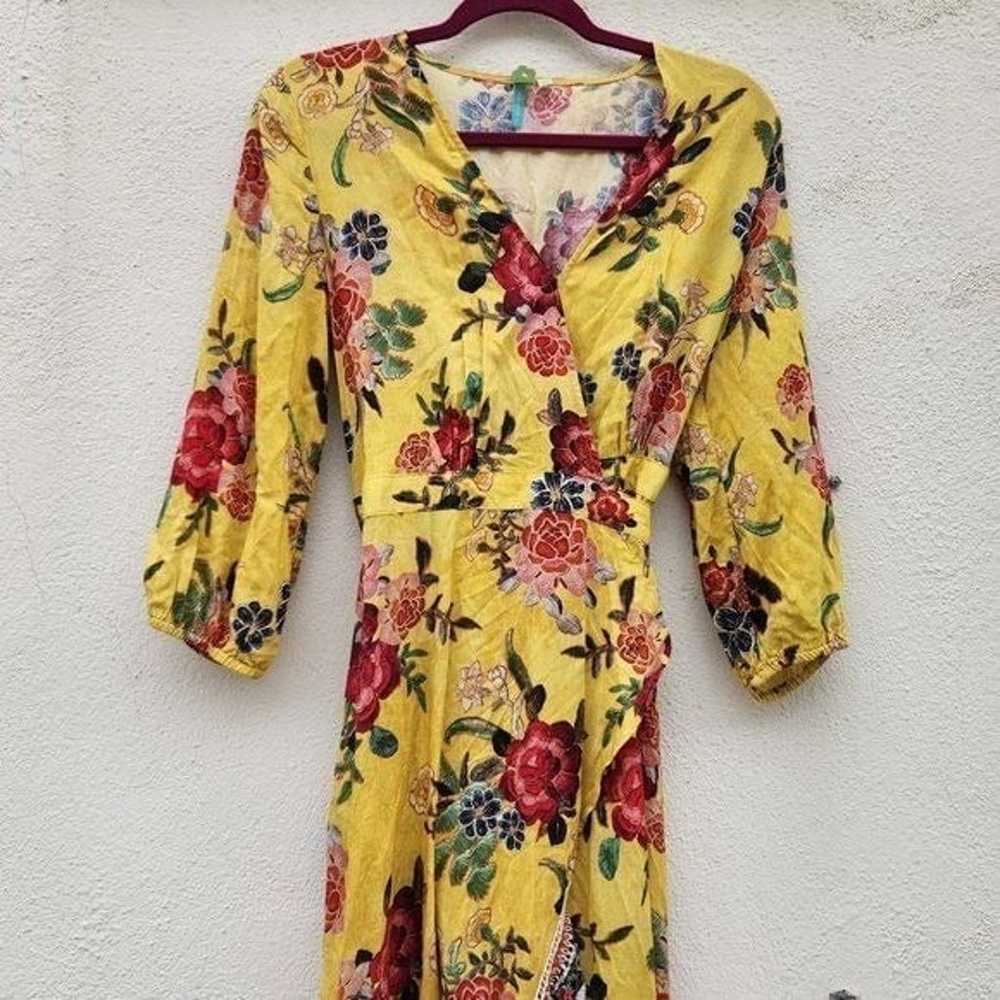 Farm Rio Women Sunlit Floral Maxi Dress V Neck Lo… - image 5