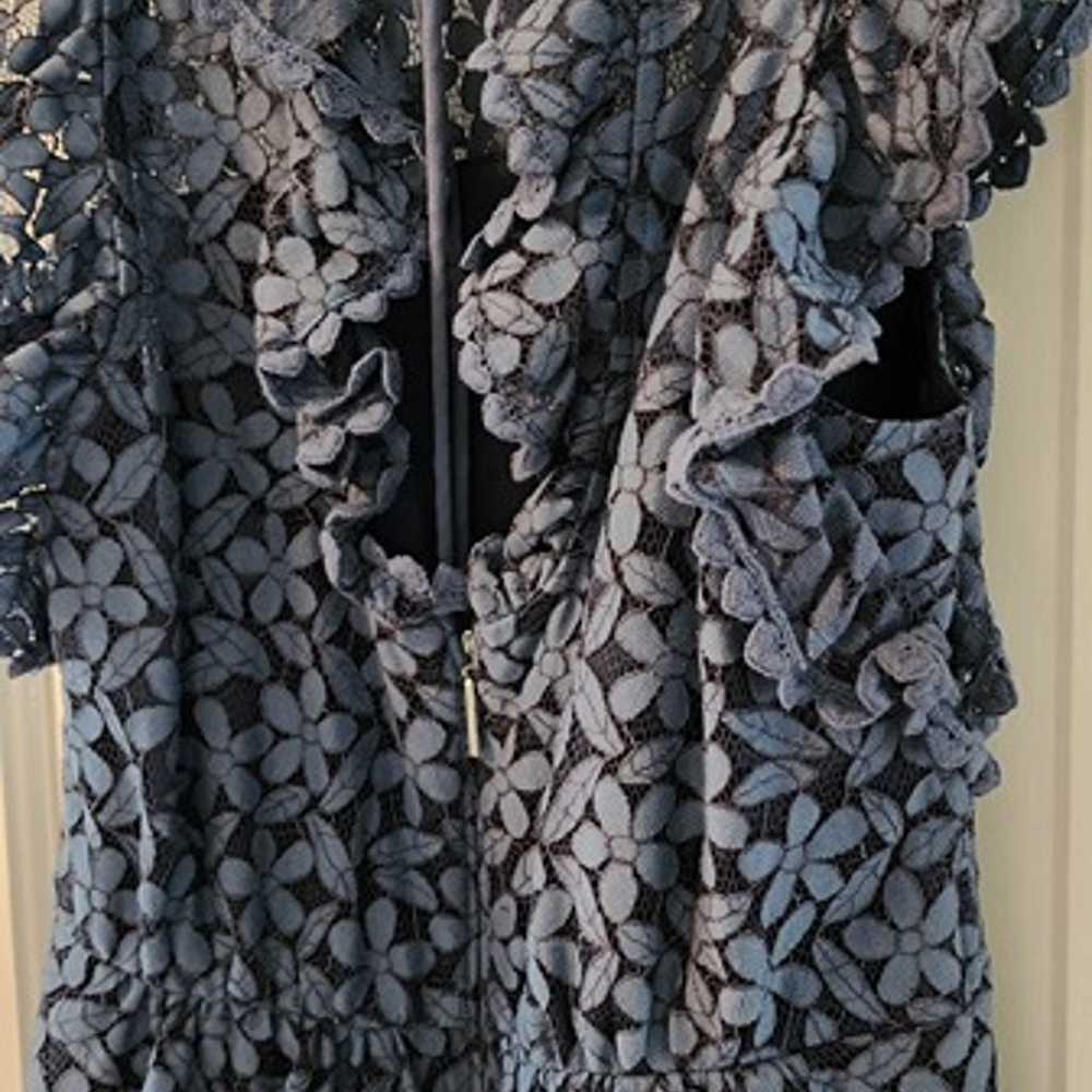 Light/Gray Blue Kate Spade Floral Lace Midi Dress… - image 8