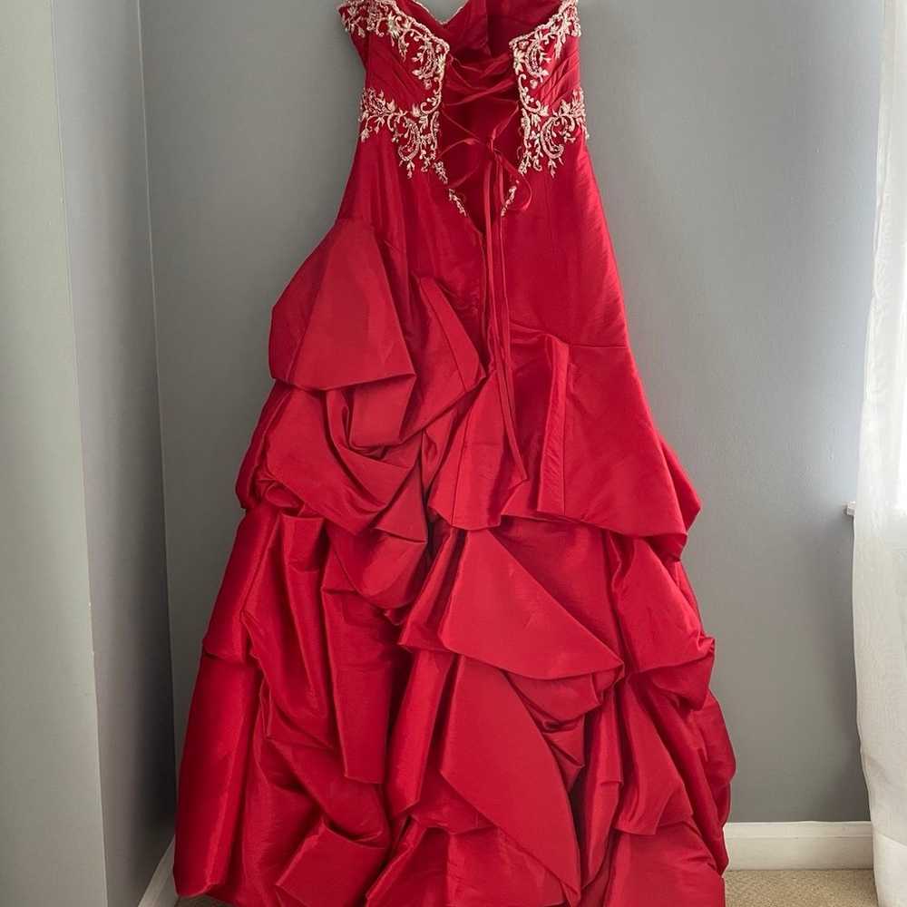 Strapless Red Ballgown - image 4