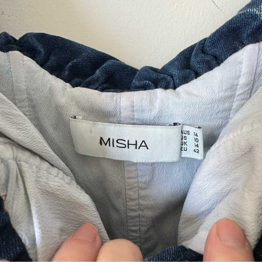 Misha Trisha Acid Wash Blue Denim Off The Shoulde… - image 12