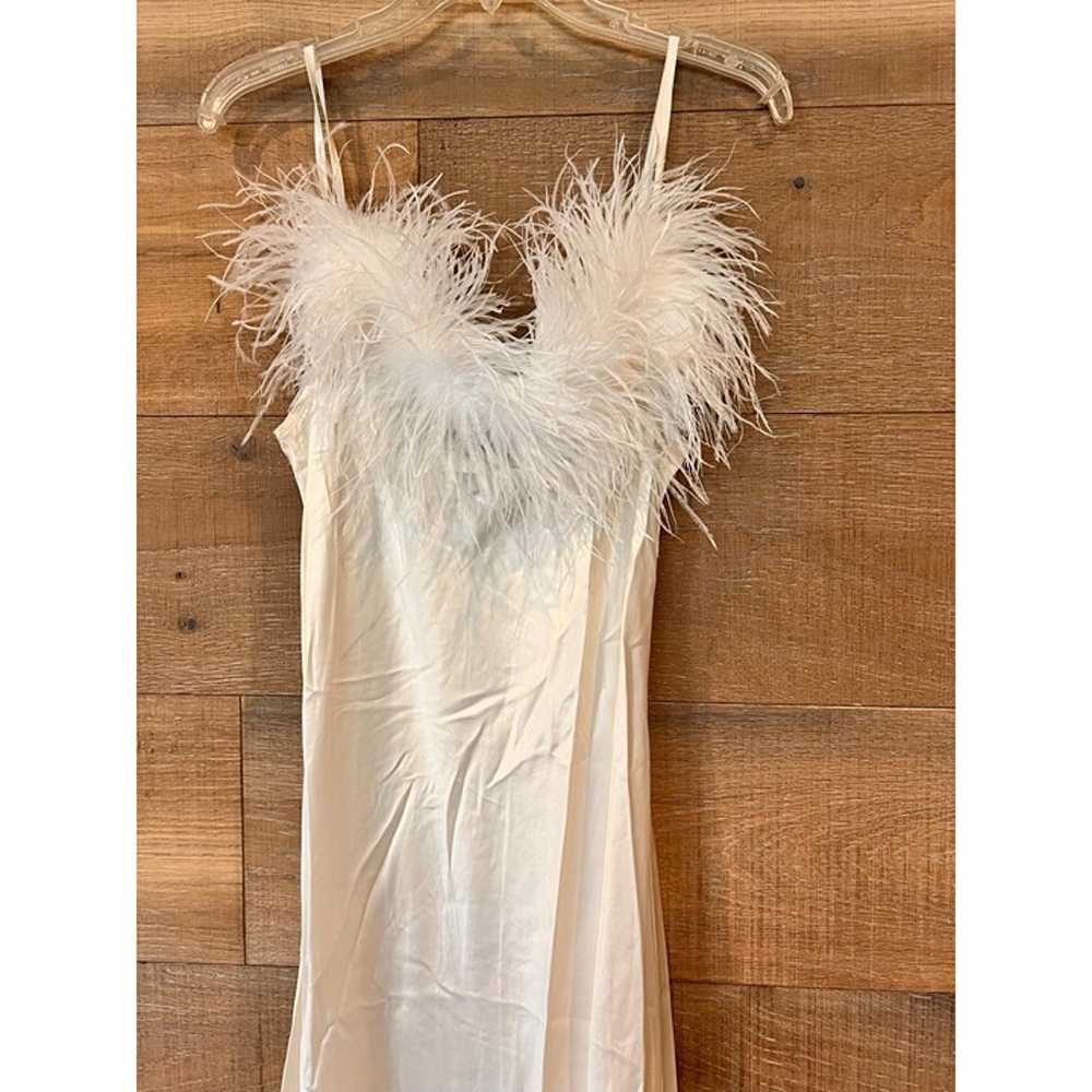 NWOT SLEEPER Boheme WHITE Slip Dress with Feather… - image 6