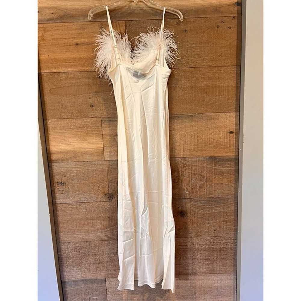 NWOT SLEEPER Boheme WHITE Slip Dress with Feather… - image 7