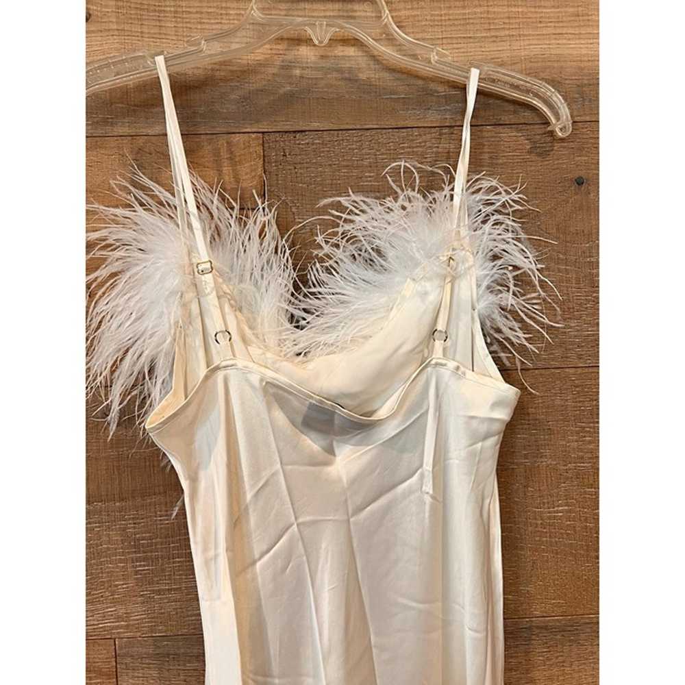 NWOT SLEEPER Boheme WHITE Slip Dress with Feather… - image 8