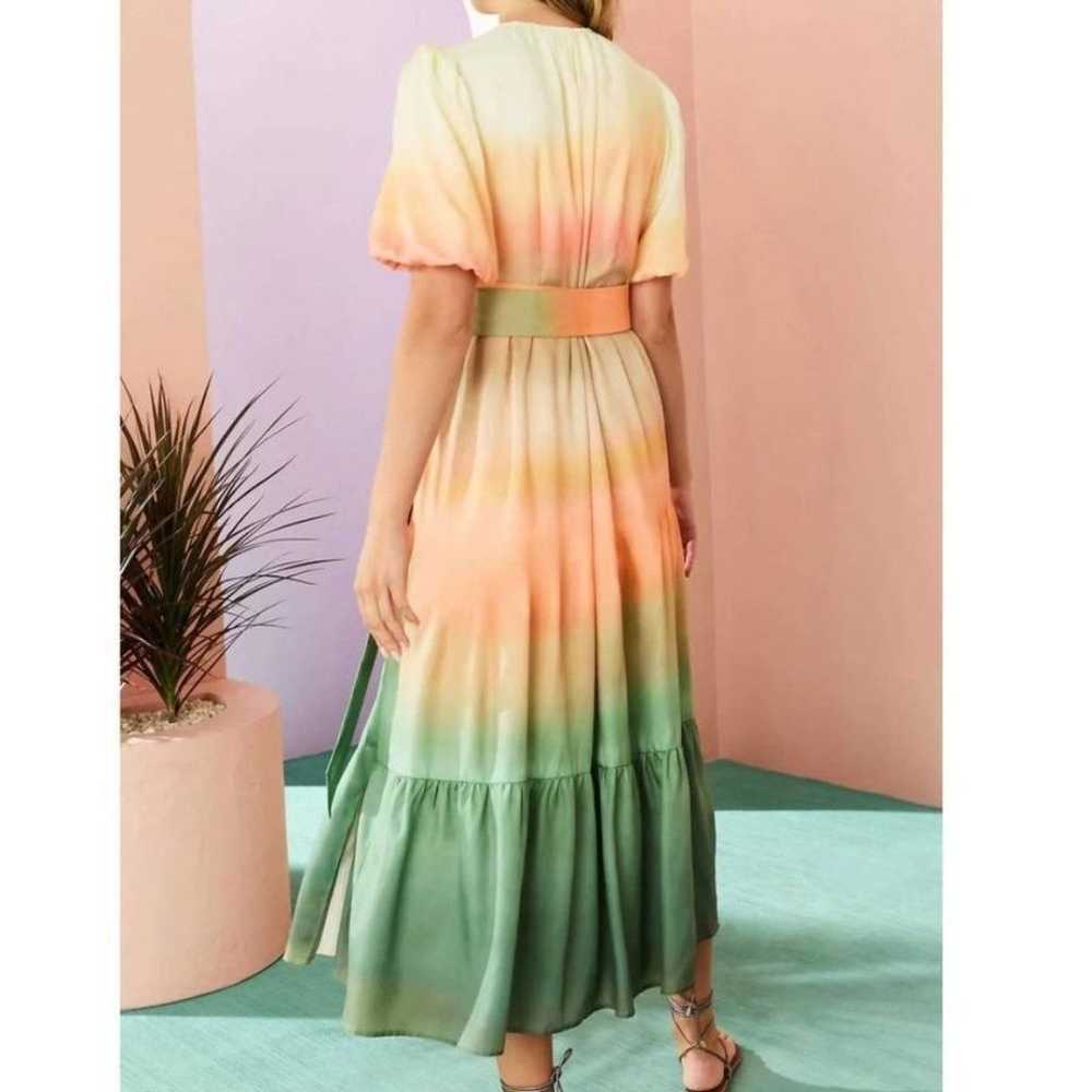 Marie Oliver Rena Wrap Dress in Sunrise Ombré Gre… - image 2