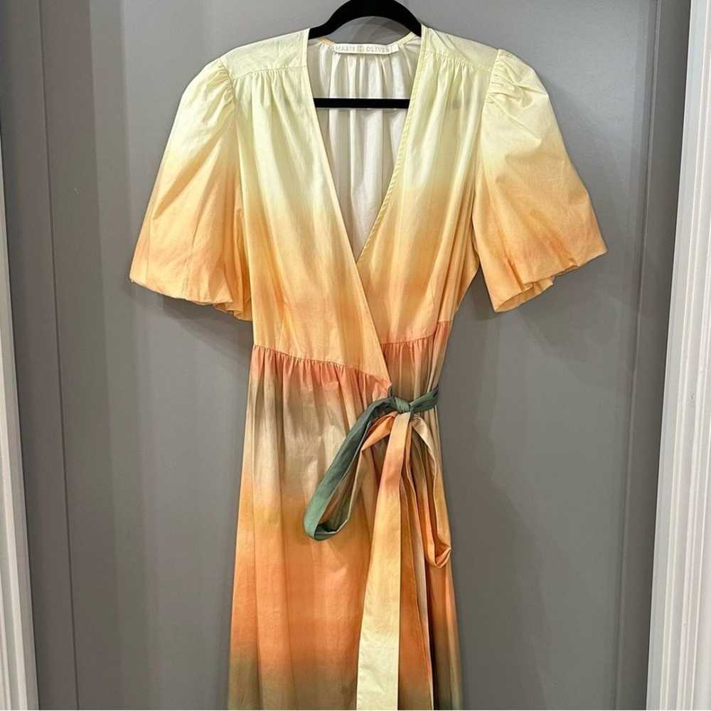 Marie Oliver Rena Wrap Dress in Sunrise Ombré Gre… - image 3