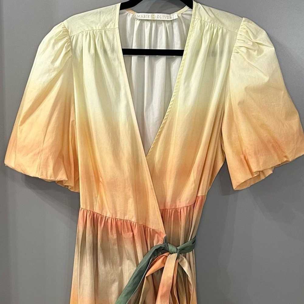 Marie Oliver Rena Wrap Dress in Sunrise Ombré Gre… - image 4