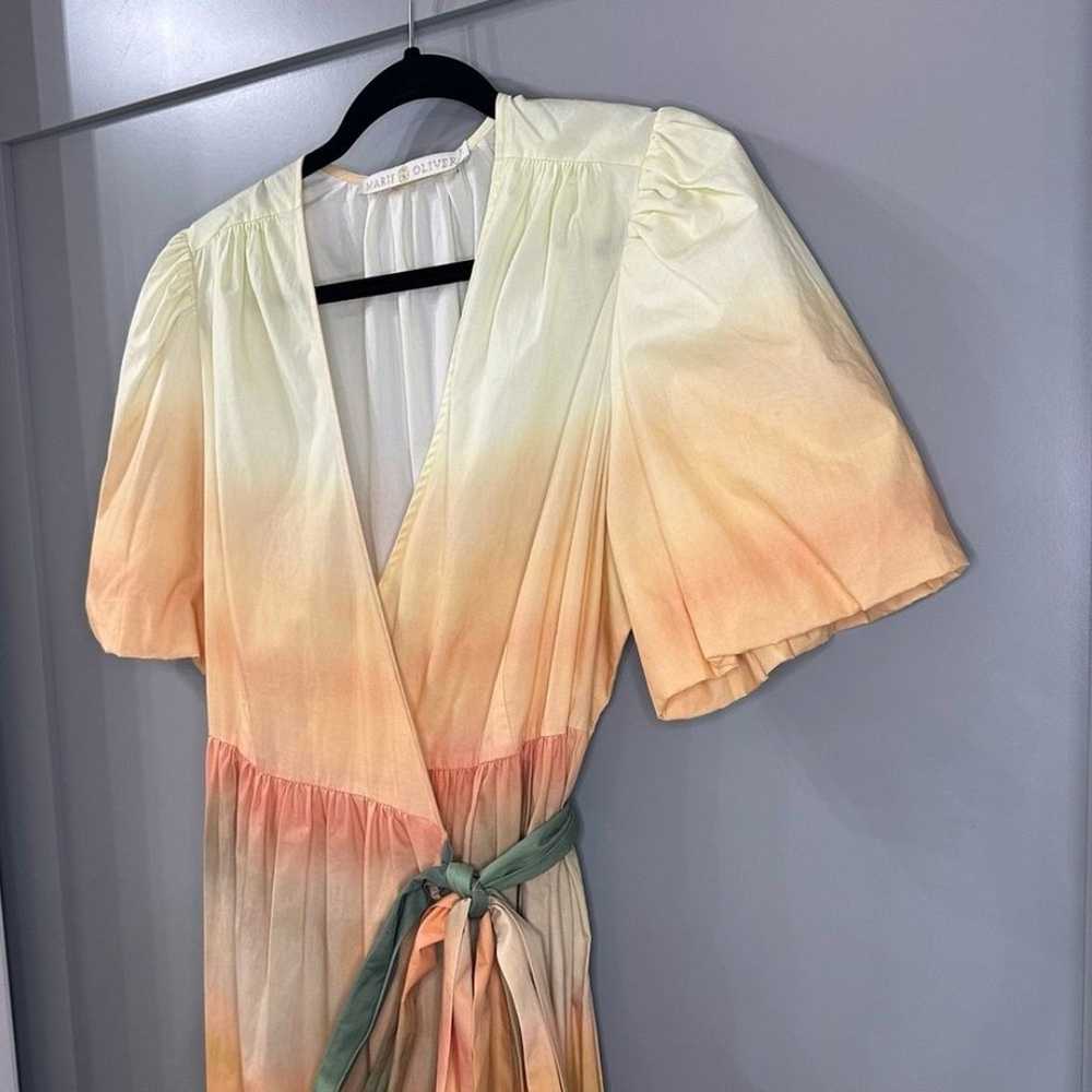 Marie Oliver Rena Wrap Dress in Sunrise Ombré Gre… - image 5