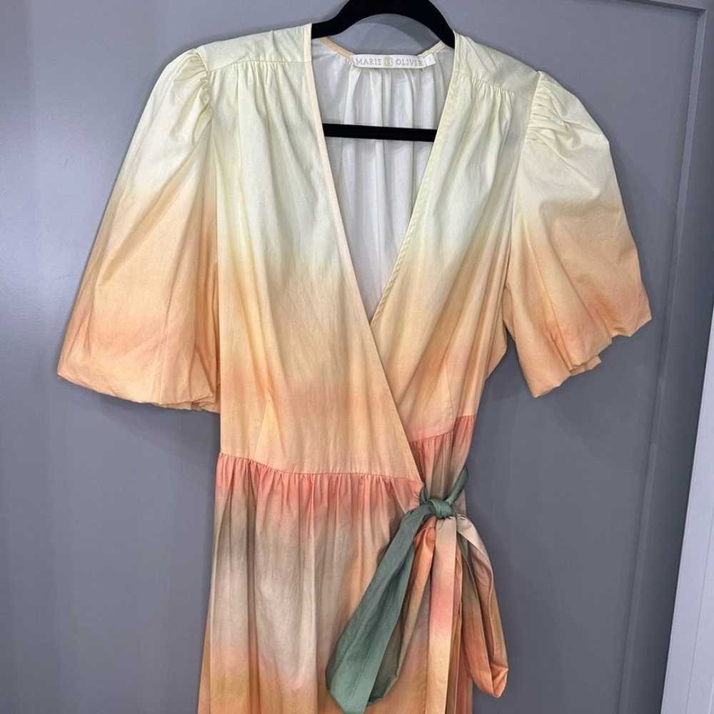 Marie Oliver Rena Wrap Dress in Sunrise Ombré Gre… - image 9