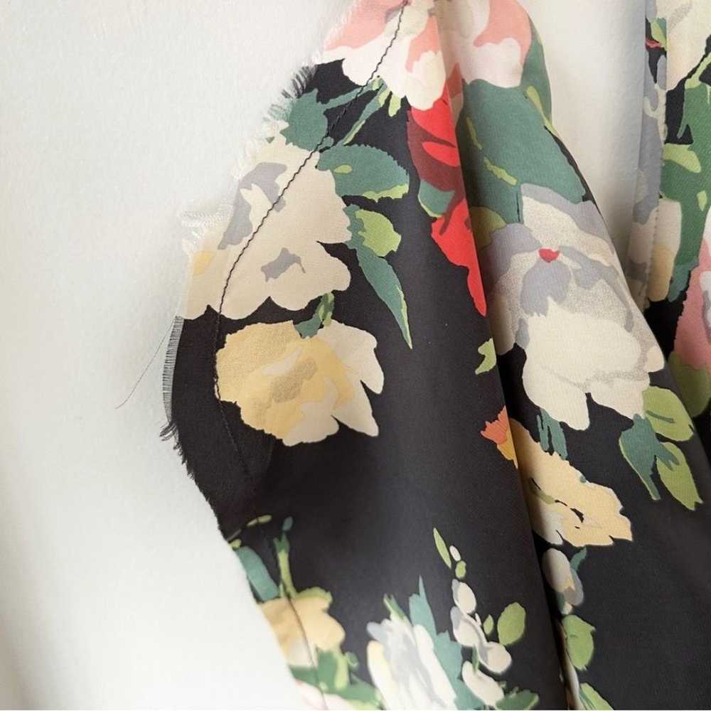 NILI LOTAN black floral short silk cami dress - image 8