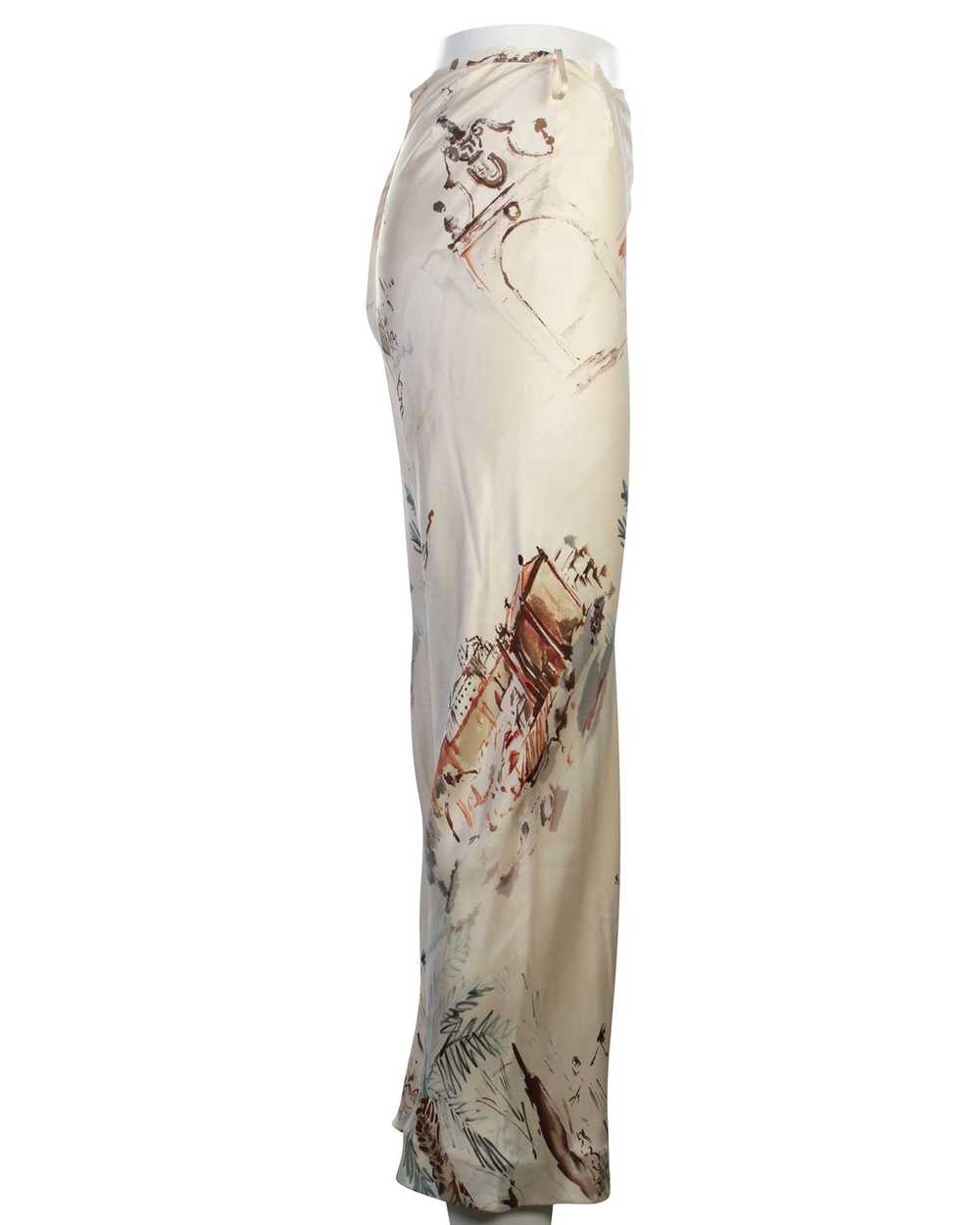 Product Details Hermes Cream Printed Silk Trousers - image 3
