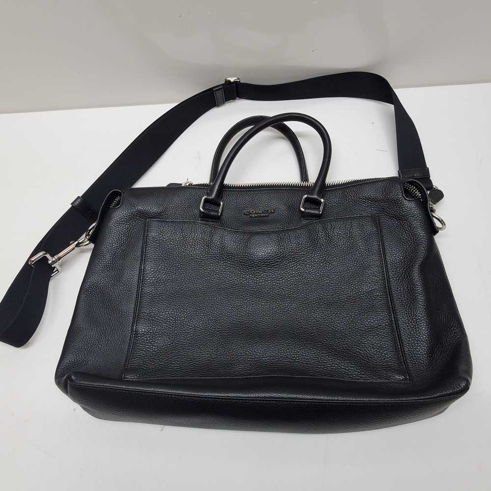Coach Black Pebbled Leather Beckett Brief Bag - image 1