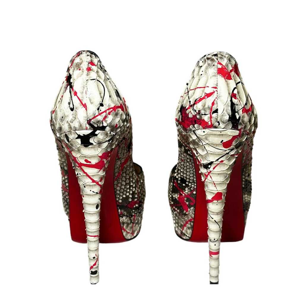 Christian Louboutin Lady Peep python heels - image 4