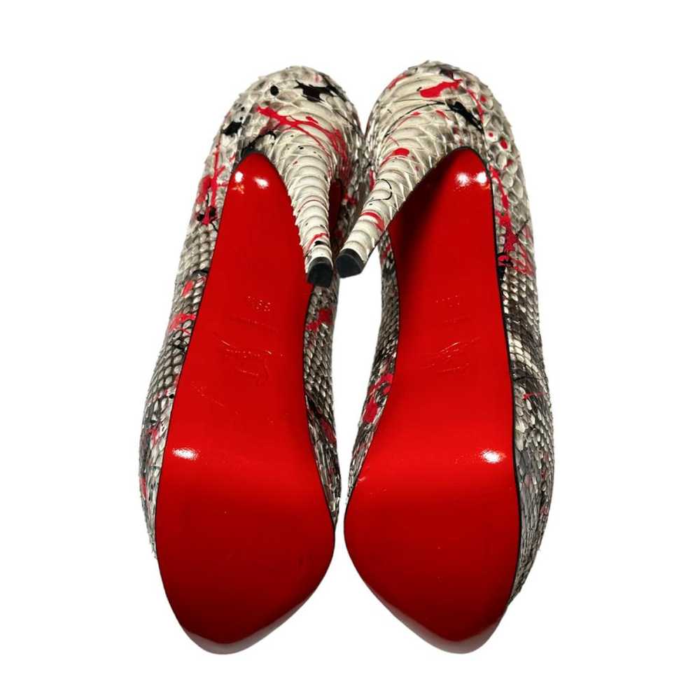 Christian Louboutin Lady Peep python heels - image 6