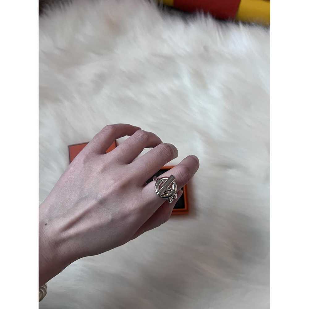 Hermès Croisette silver ring - image 3