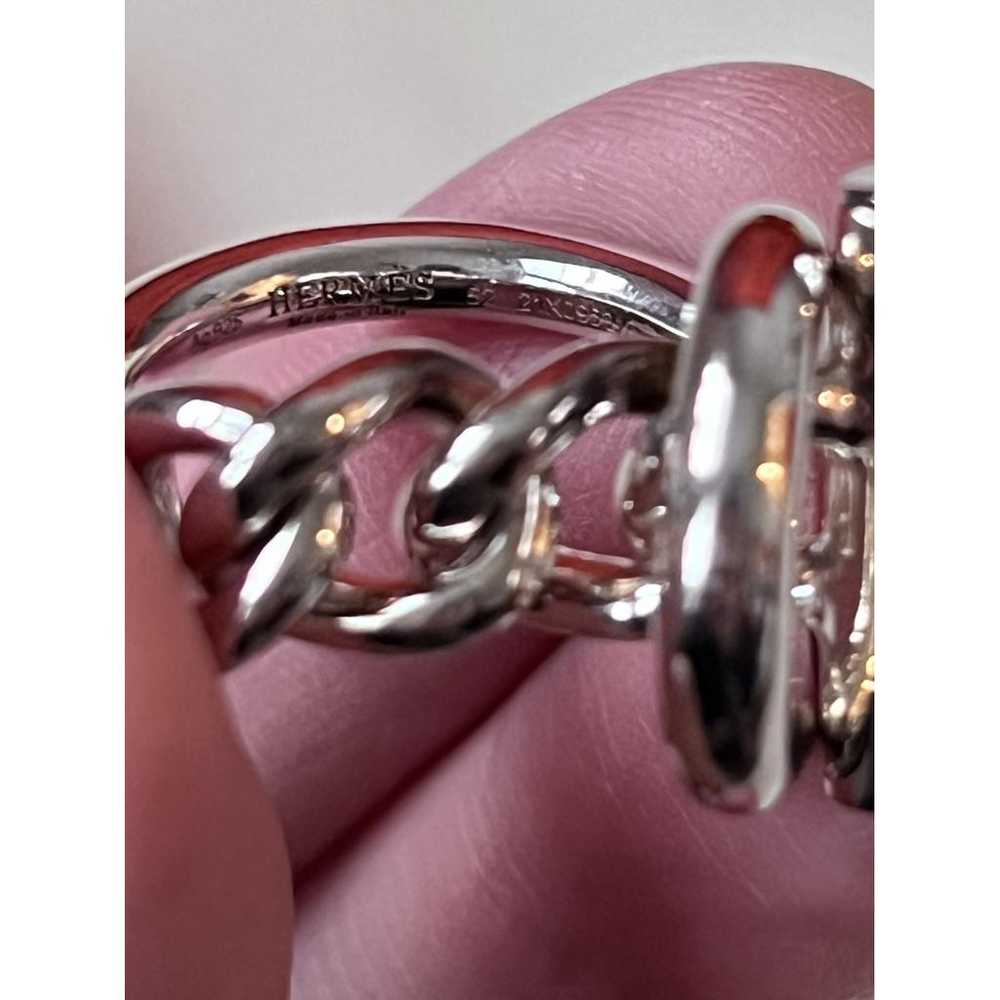 Hermès Croisette silver ring - image 4