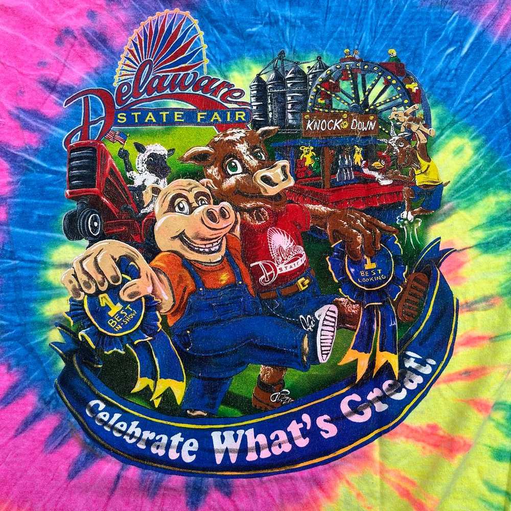 Delaware state fair tye dye T-shirt - image 2