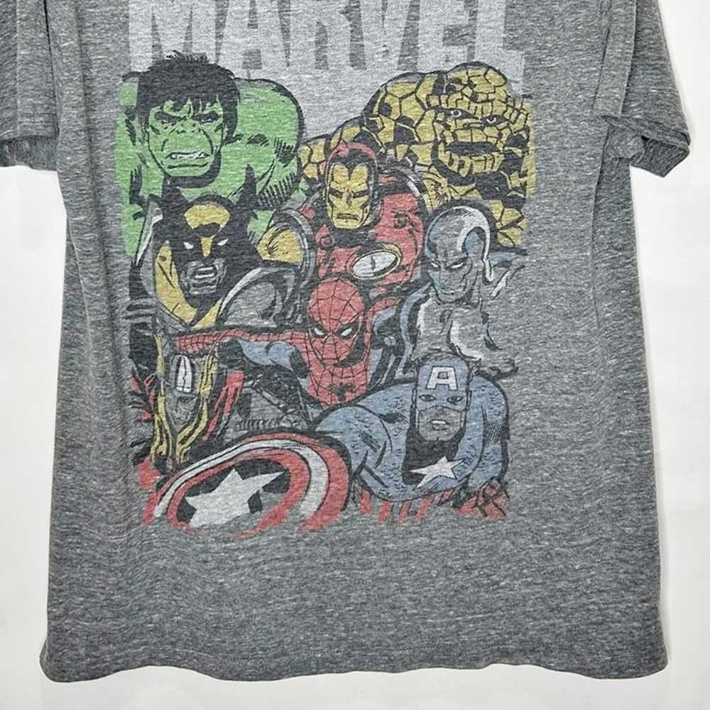 Marvel Comics Men’s T-Shirt Lg Heathered Gray w/ … - image 4