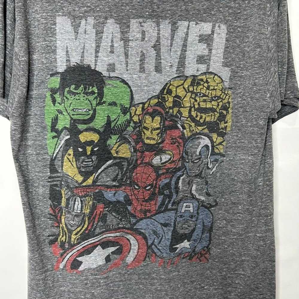 Marvel Comics Men’s T-Shirt Lg Heathered Gray w/ … - image 7