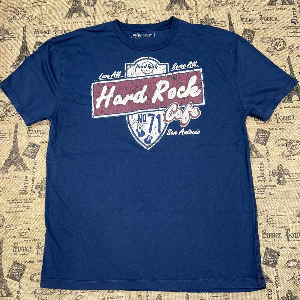 Hard Rock Cafe San Antonio Navy Blue  Short Sleev… - image 1