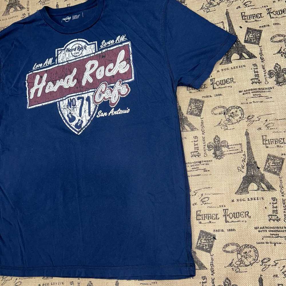 Hard Rock Cafe San Antonio Navy Blue  Short Sleev… - image 3