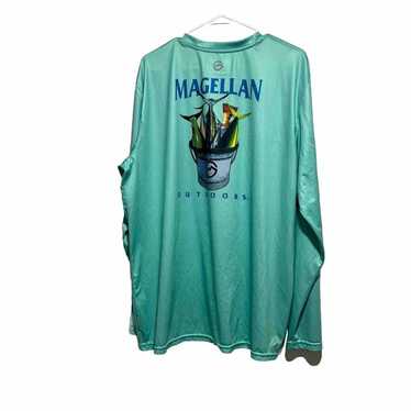 Magellan Outdoors Angler Fit Unisex S Short Sleeve Fishing Outdoors Shirt  Aqua