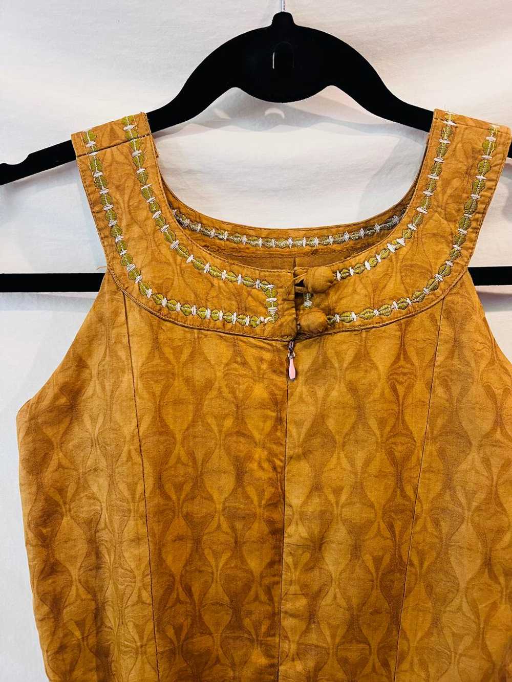 Unknown / Handmade Retro Turmeric Dress (One Size… - image 3