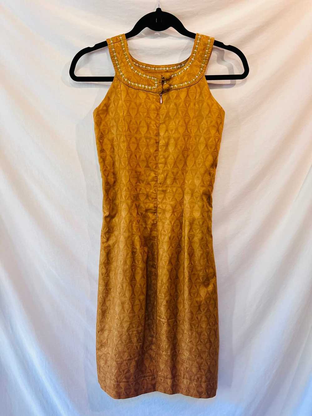 Unknown / Handmade Retro Turmeric Dress (One Size… - image 4