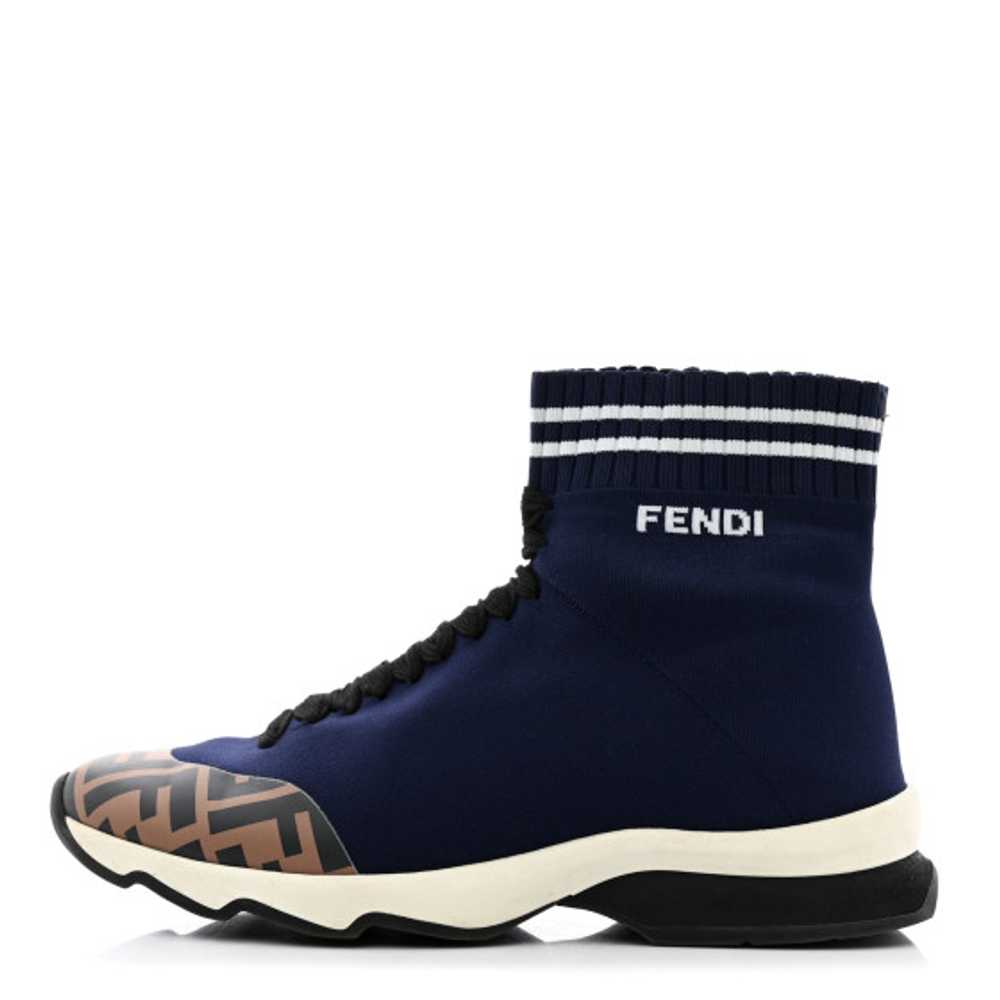 FENDI Stretch Knit Jacquard FF Sock Trainers 37 N… - image 1