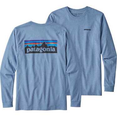 Patagonia P-6 Logo Blue Long Sleeve Shirt - image 1