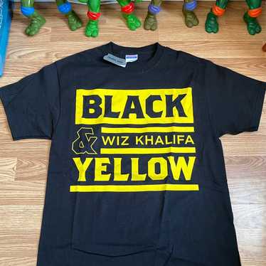 Vintage 00s Wiz Khalifa Black & Yellow Hot Rap Si… - image 1