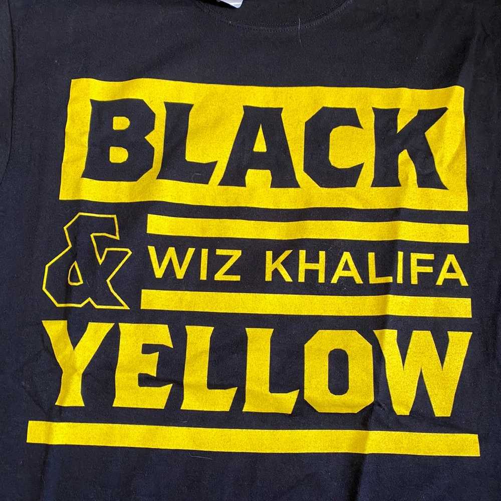 Vintage 00s Wiz Khalifa Black & Yellow Hot Rap Si… - image 2