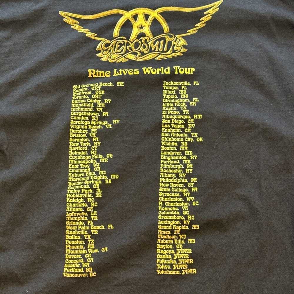 Vintage 90s 1997 Aerosmith Nine Lives T-Shirt XL … - image 5