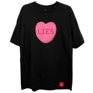 Brokenhardened Black Candy Heart Lies T-Shirt XL … - image 1
