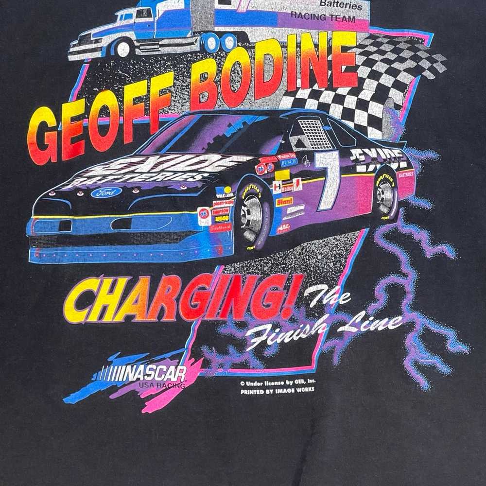 Vtg 90s Geoff Bodine Nascar T Shirt XL Auto Racin… - image 2