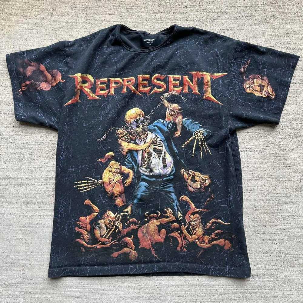 Represent clothing x megadeath all over print col… - image 1