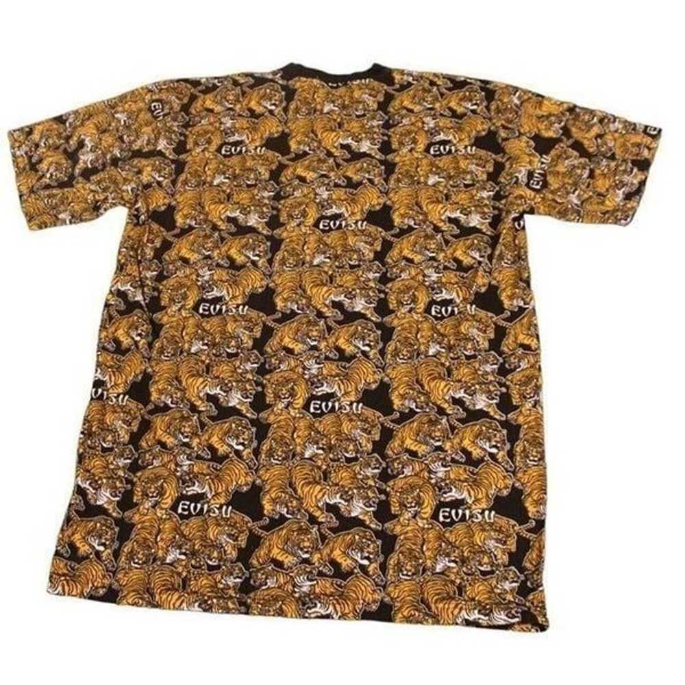 Vintage 2000s Evisu Tiger Aop Tee T-Shirt Pullove… - image 1