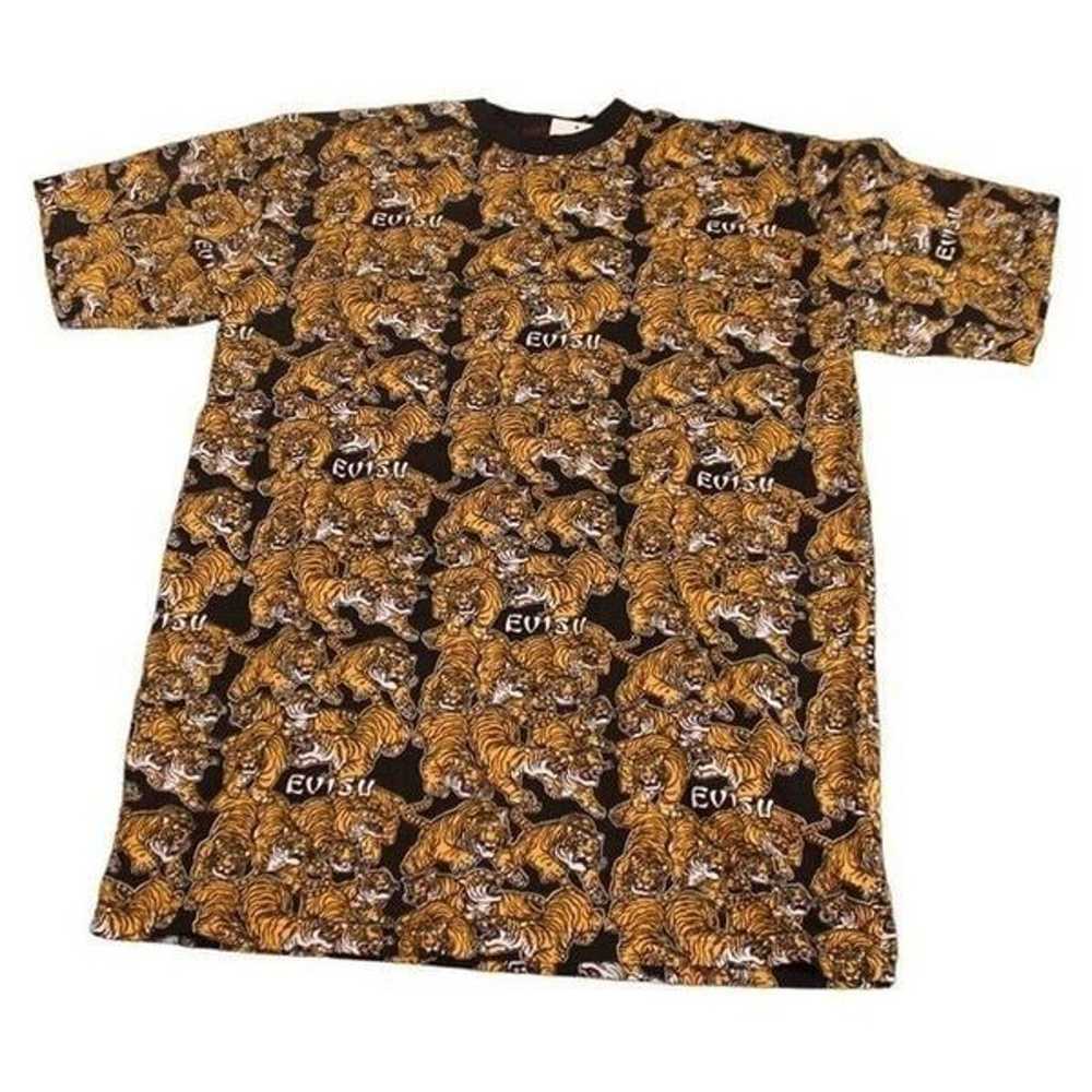 Vintage 2000s Evisu Tiger Aop Tee T-Shirt Pullove… - image 2