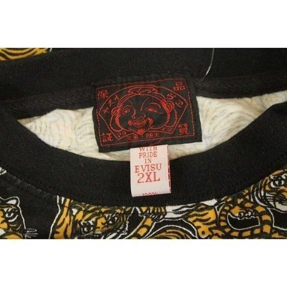 Vintage 2000s Evisu Tiger Aop Tee T-Shirt Pullove… - image 3