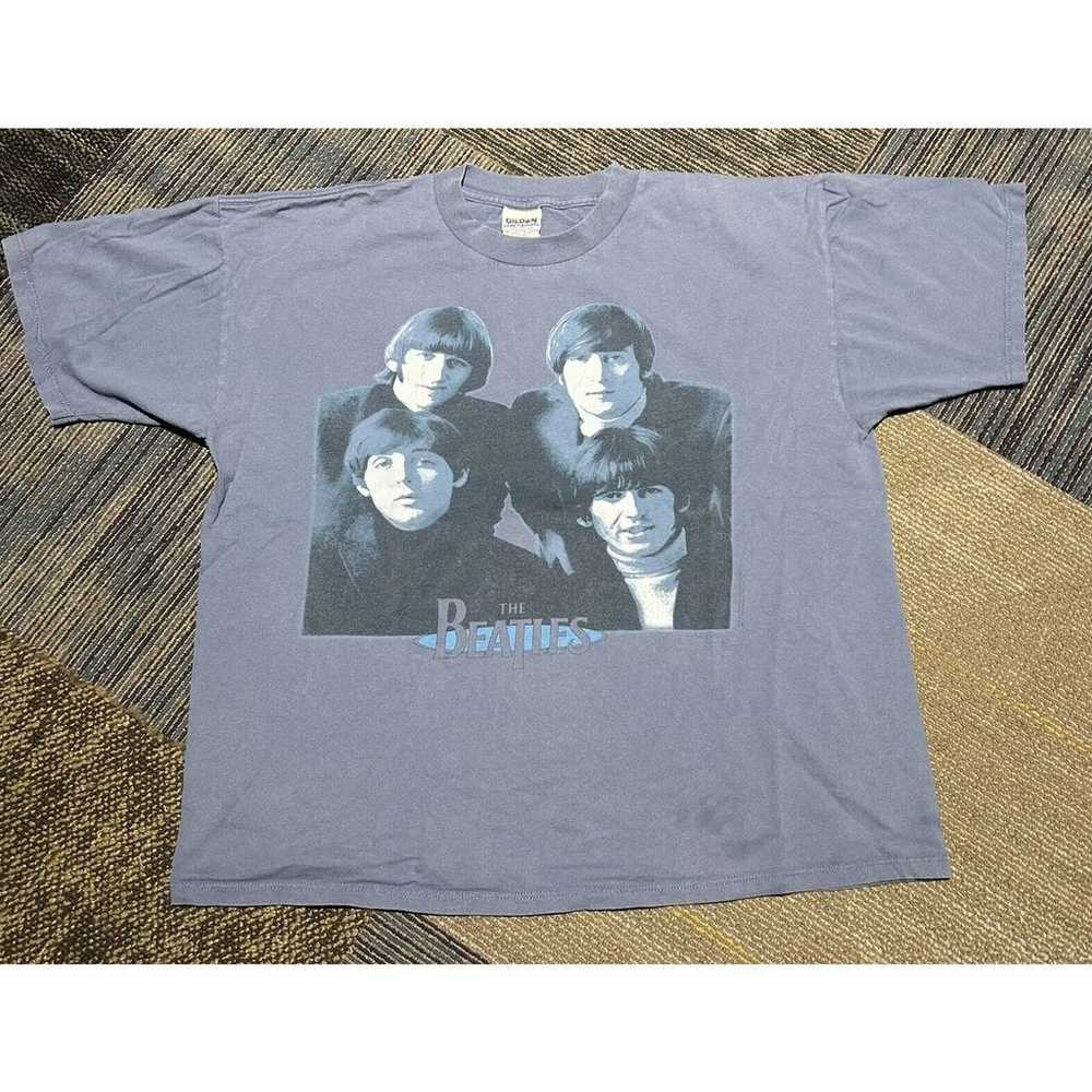 Vintage The Beatles Shirt Men’s XL All Over Print… - image 1
