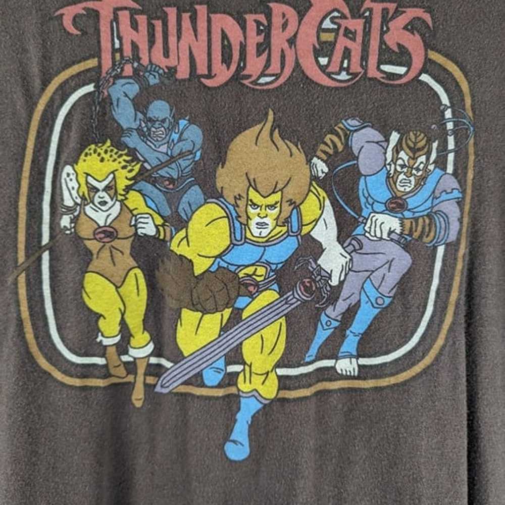 Thundercats Cartoon ~ Brown Tee Shirt Y2K VTG 90s… - image 2