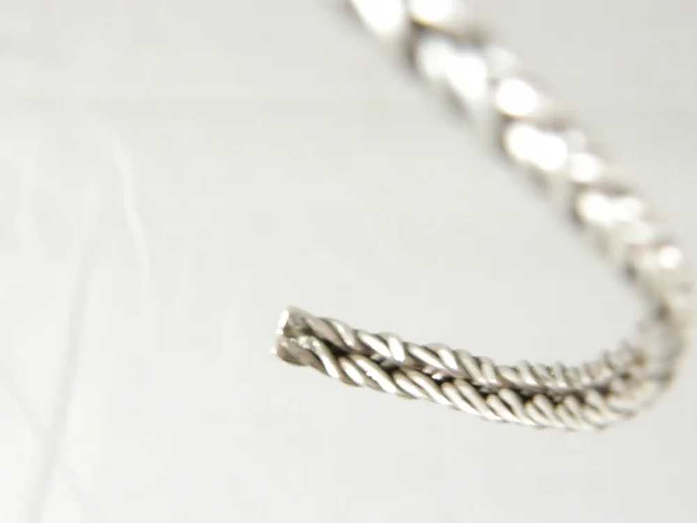 Vintage Sterling Silver Woven Collar Necklace - image 6