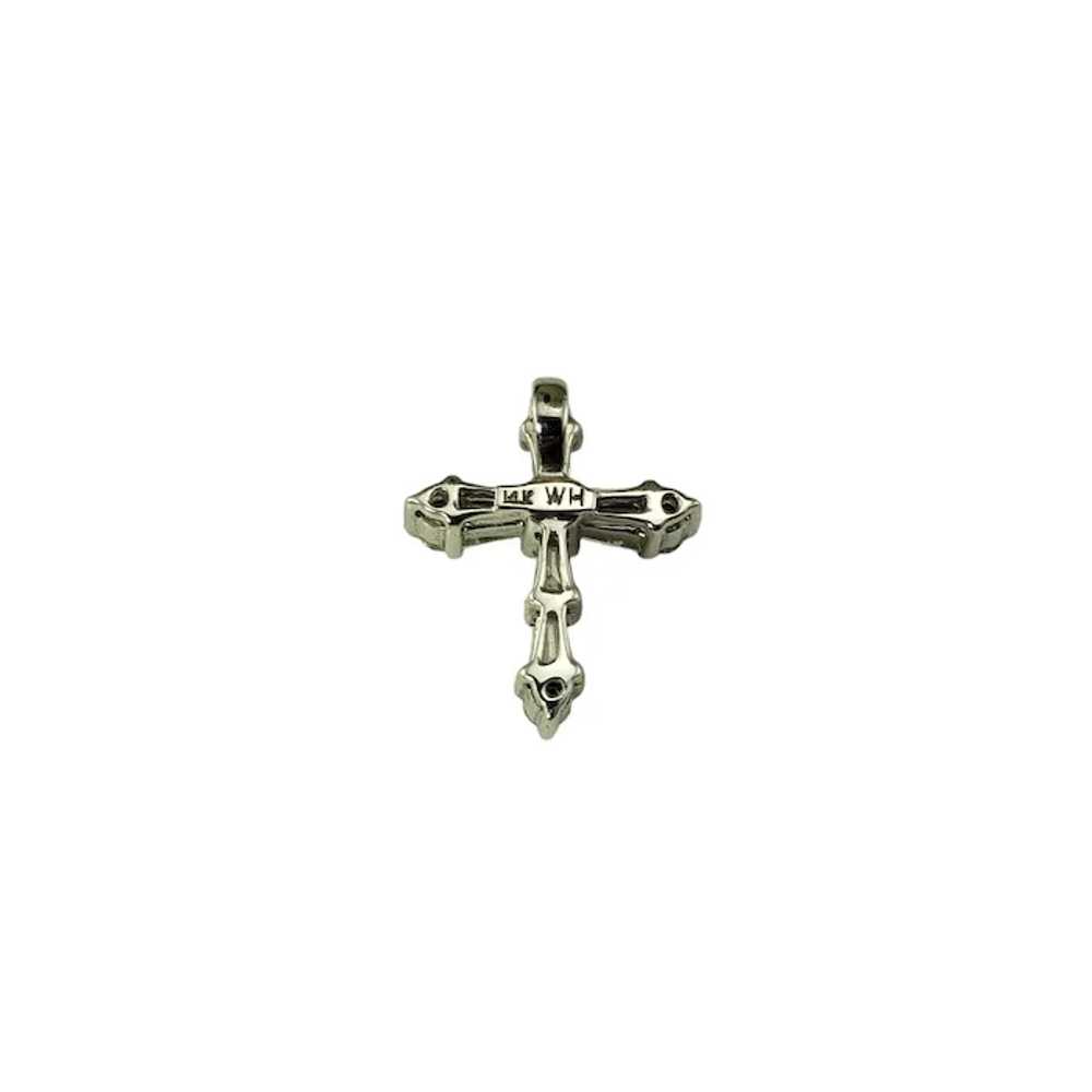 14 Karat White Gold and Diamond Cross Pendant #17… - image 4