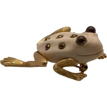 Vintage Alfred Philippe, Crown Trifari Frog Brooch