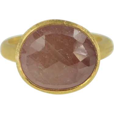 18K Marco Bicego Jaipur Pink Tourmaline Ring Size… - image 1