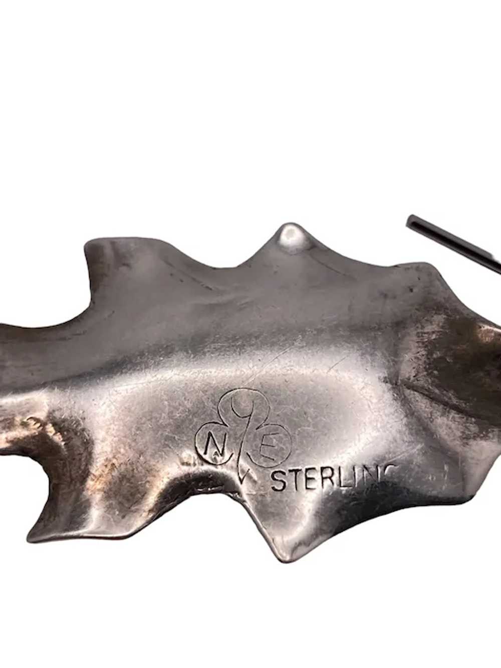 Vintage Stuart Nye Sterling Silver Leaf Dangle Ea… - image 8