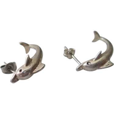 925 Silver Porpoise Post Earrings