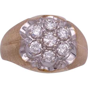 Mens Diamond Kentucky Cluster Ring .70 Carat TW 1… - image 1
