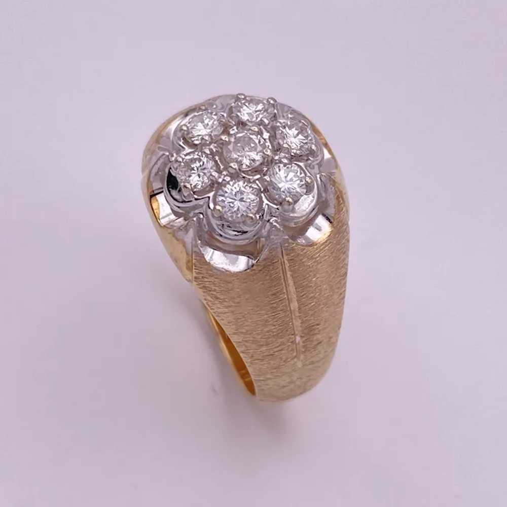 Mens Diamond Kentucky Cluster Ring .70 Carat TW 1… - image 4